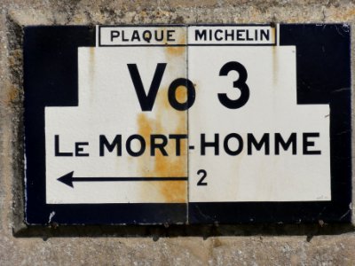 Chattancourt (Meuse) ancienne plaque Michelin - Le Mort-Homme