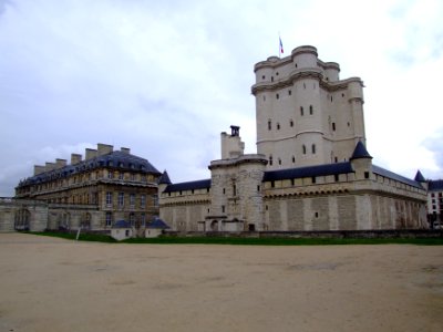 Chateau de Vincennes on a rainy day photo