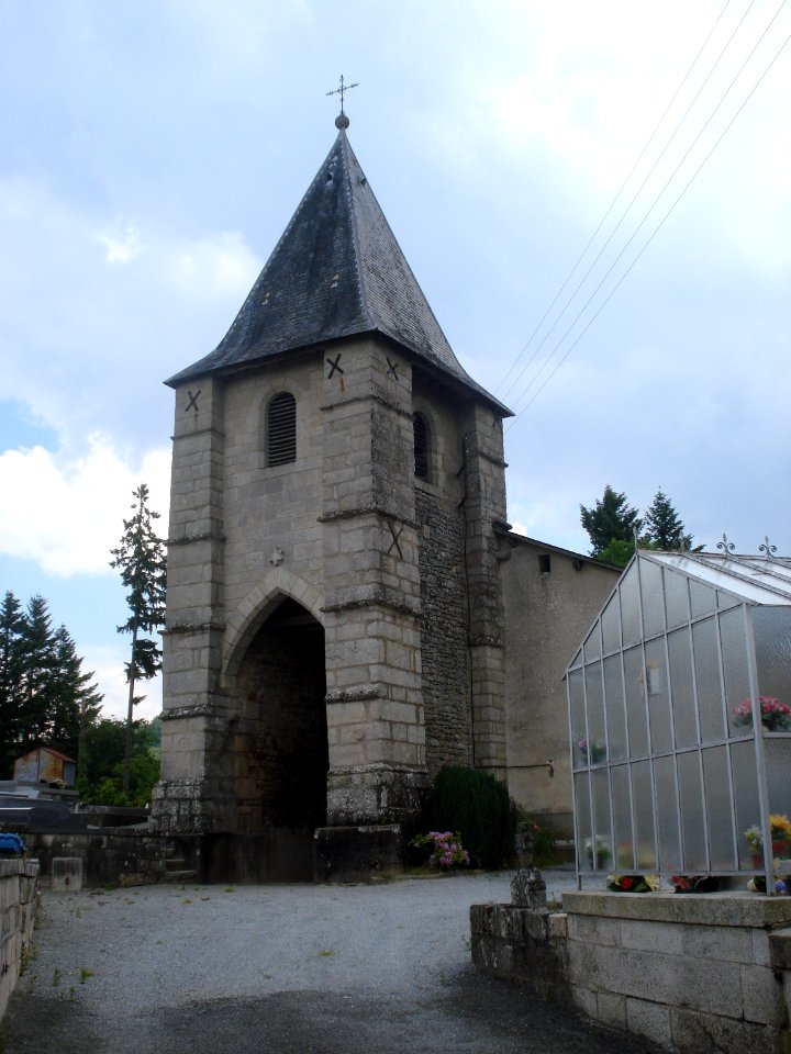 Chatelus-le-Marcheix (Creuse, Fr), clocher de l église