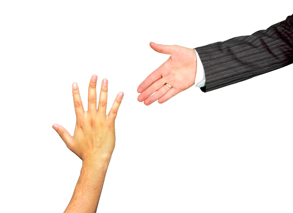 Hand give a hand rescue