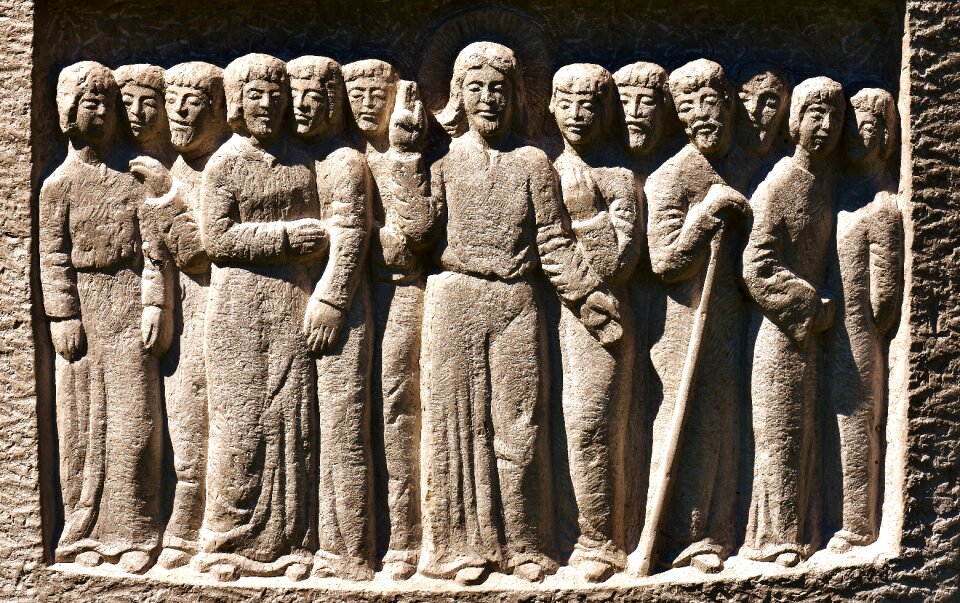 Disciples religion sculpture