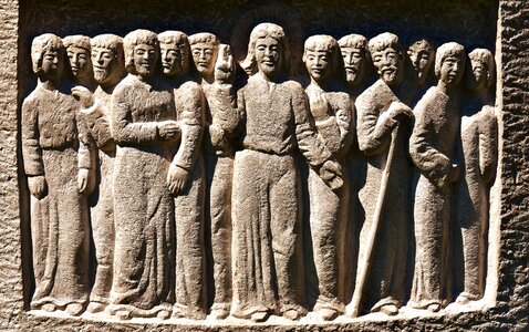 Disciples religion sculpture