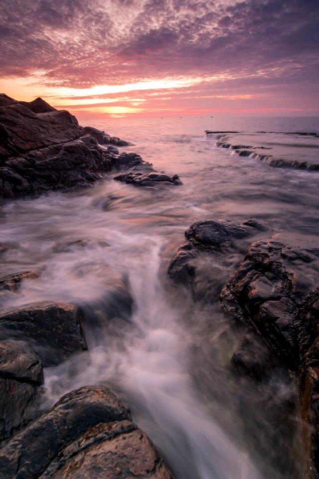 Scenery sunset the sea