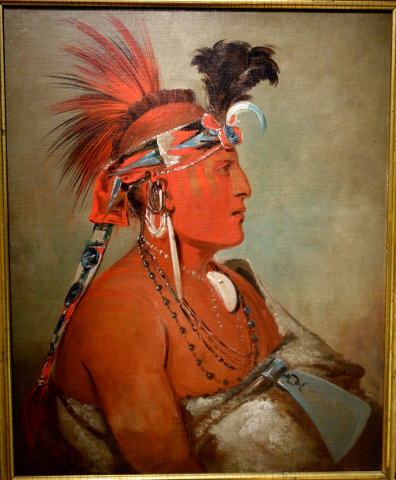 Chesh-Oo-Hoonga-All by George Catlin, undated, oil on canvas - New Britain Museum of American Art - DSC09108