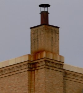 Charles Mix County courthouse SW chimney