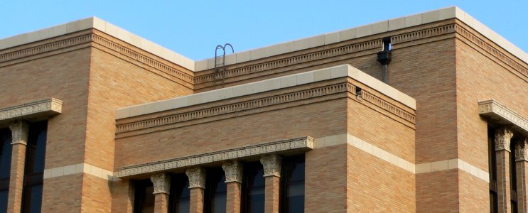Charles Mix County courthouse NW corner upper 1