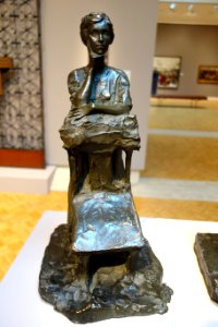 Charles R. Crane and Josephine Crane Bradley by Paul Troubetzkoy, 1912, cast bronze, figure 2 - Chazen Museum of Art - DSC02451