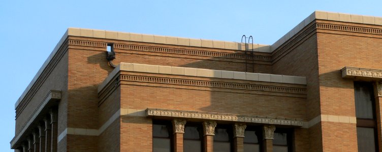 Charles Mix County courthouse NE corner upper 1