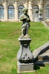 Cherub, early 1700s, at the Orangery - Wrest Park - Bedfordshire, England - DSC08016