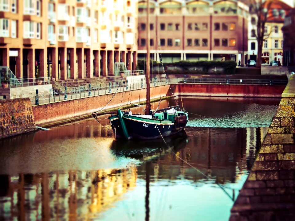 Old port water boats