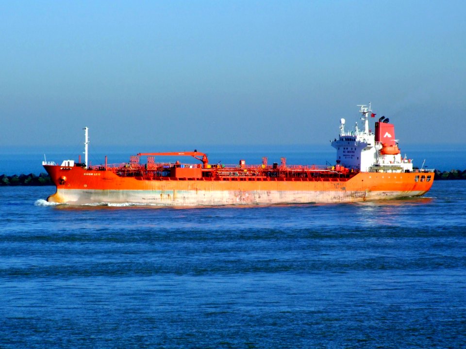 Chem Leo - IMO 9167710 11feb2008 Rotterdam leaving Port of Rotterdam, Holland 11-Feb-2008