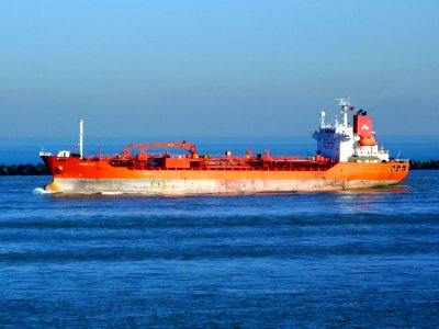 Chem Leo - IMO 9167710 11feb2008 Rotterdam leaving Port of Rotterdam, Holland 11-Feb-2008