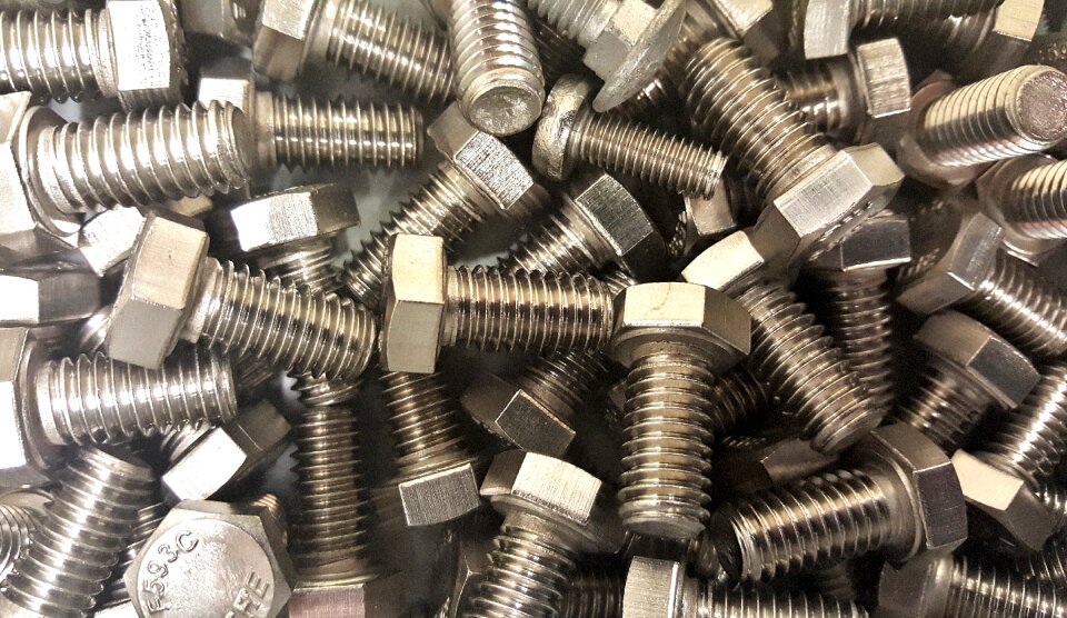 Screw steel metal