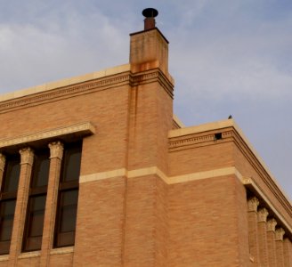 Charles Mix County courthouse SW corner upper