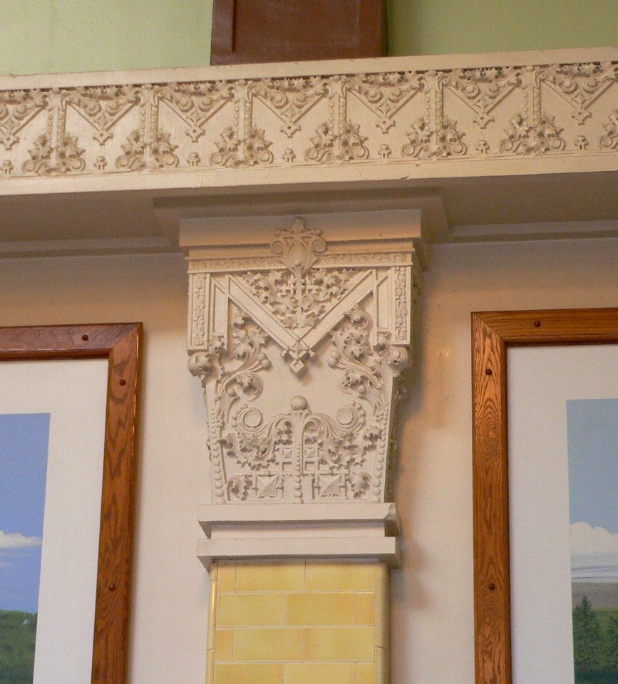Charles Mix courthouse 2nd floor S wall detail 1