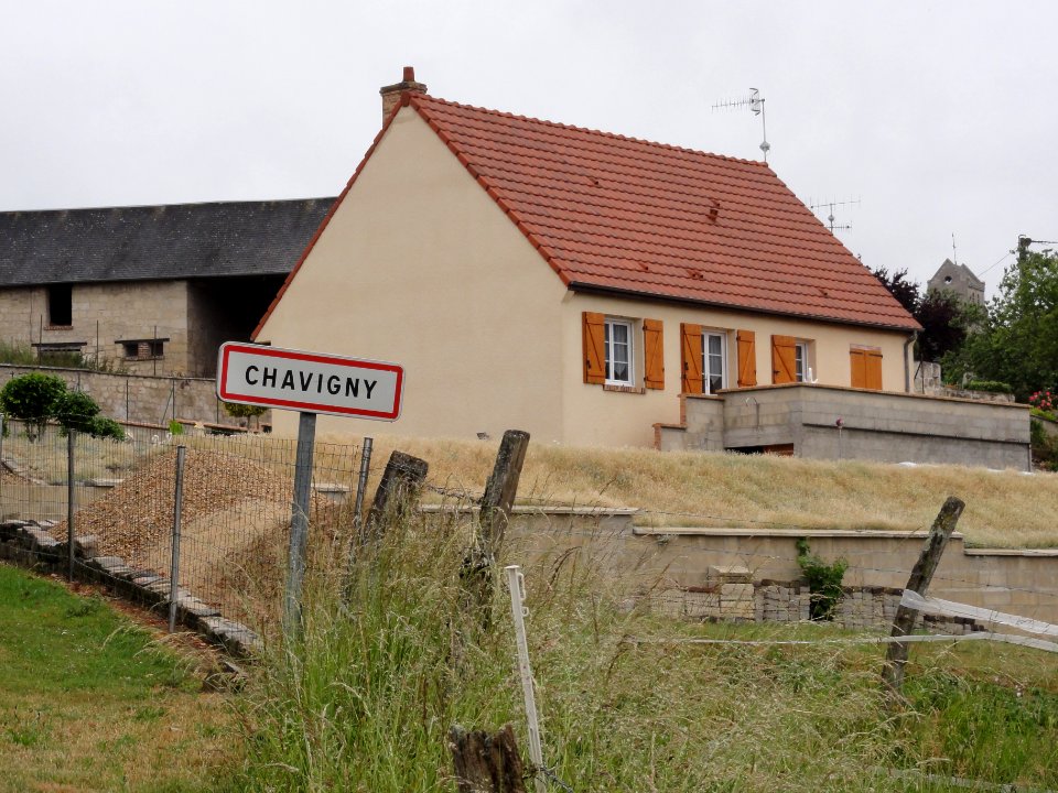 Chavigny (Aisne) city limit sign