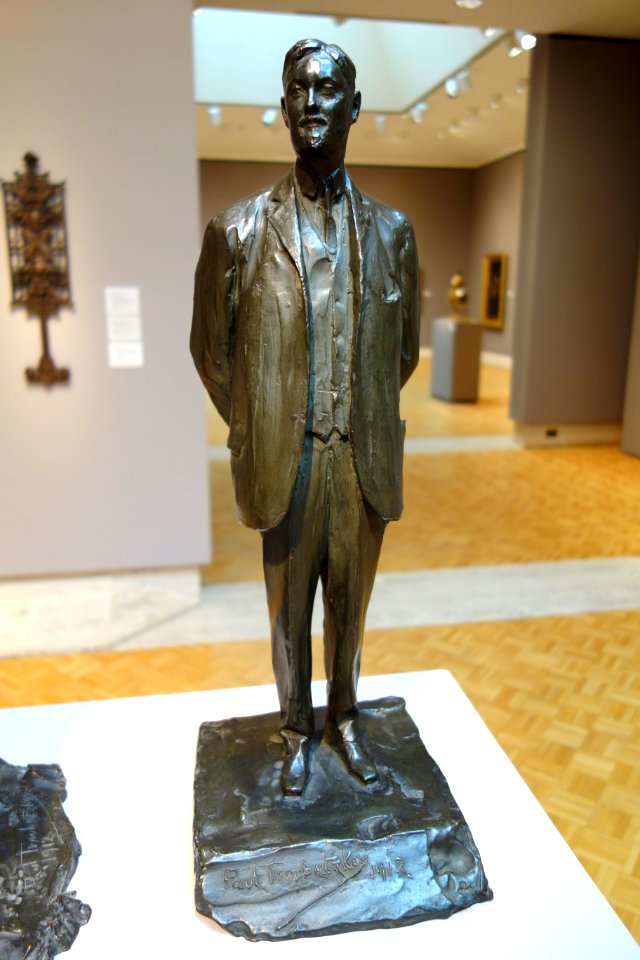 Charles R. Crane and Josephine Crane Bradley by Paul Troubetzkoy, 1912, cast bronze, figure 1 - Chazen Museum of Art - DSC02448