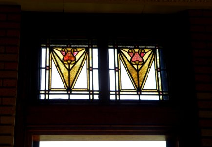 Charles Mix courthouse N vestibule E window detail 1