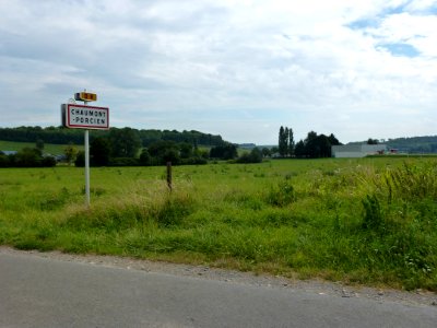 Chaumont-Porcien (Ardennes) city limit sign