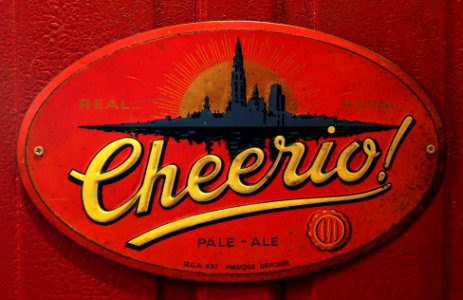 Cheerio Pale-Ale, old metal advertising sign