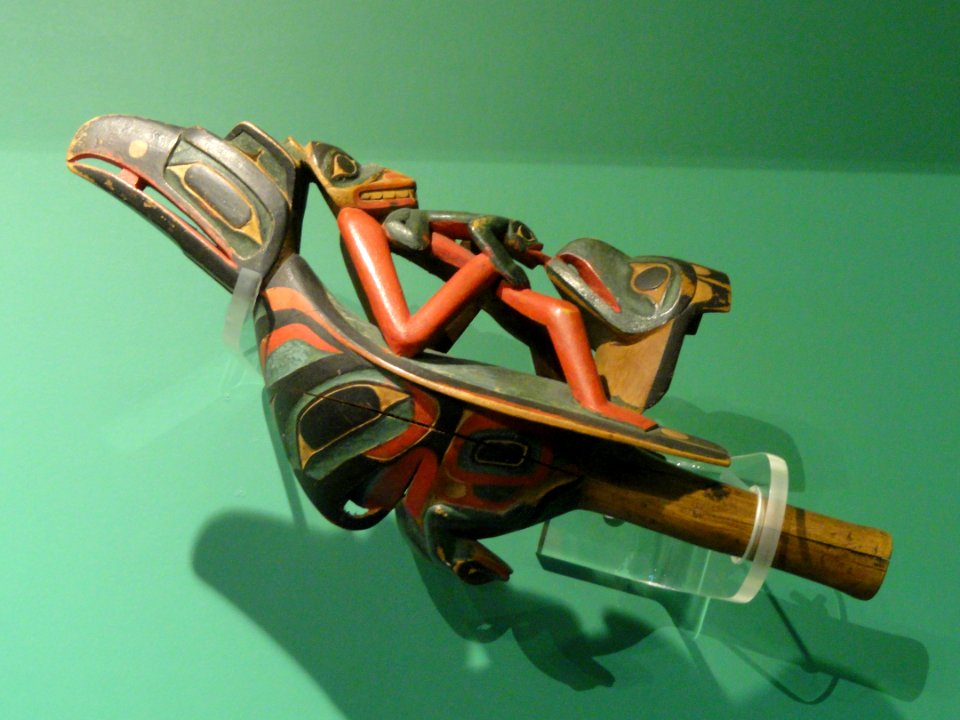 Chief's rattle, Northern Northwest Coast, likely Haida or Tlingit, probably 1850-1880 - Native American collection - Peabody Museum, Harvard University - DSC05618