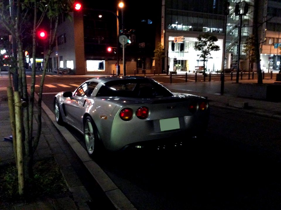 CHEVROLET CORVETTE Z06 (C6) at night rear