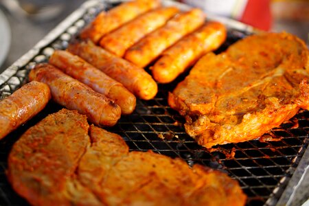 Food grill grilled meats photo
