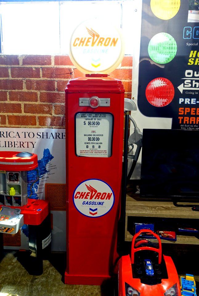 Chevron gas pump, 2 of 2 - Automobile Driving Museum - El Segundo, CA - DSC02182