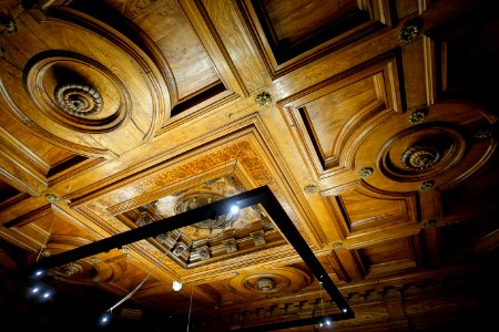 Chiavenna Room, from Casa Moro, Chiavenna, c. 1580, maple, ash, walnut, other woods - Hessisches Landesmuseum Darmstadt - Darmstadt, Germany - DSC00460