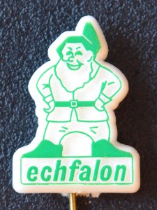 Chfalon, groen reclame speldje