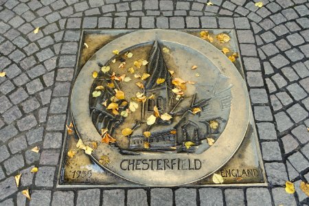 Chesterfield - sister city markers - Darmstadt, Germany - DSC09911