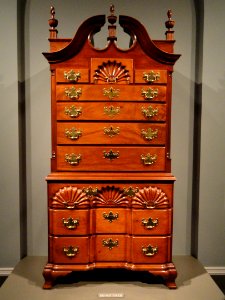Chest on Chest, Providence, 1775-1785, mahogany, brass - National Gallery of Art, Washington - DSC08772