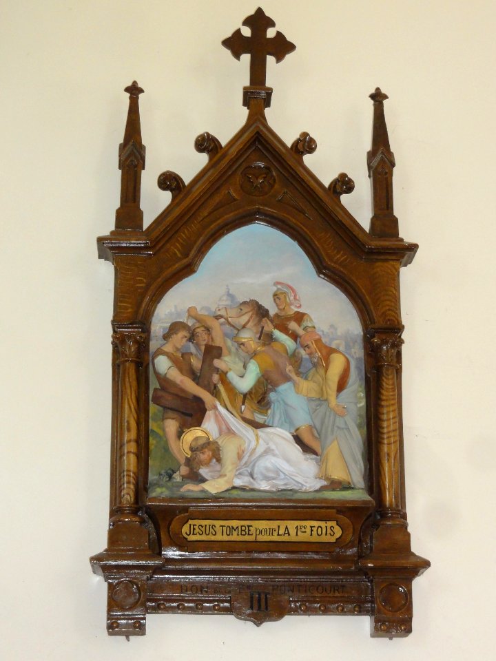 Chemin de croix de l'église Saints-Pierre-et-Paul de Dorengt, station 03