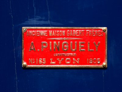 Chemin de fer de la Baie de la Somme, Ancienne Maison Gabert Frères A Pinguely constructeur No165 Lyon 1905, pic-009