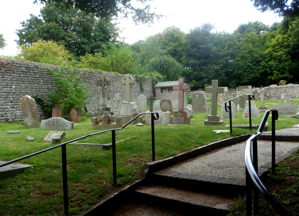 Churchyard of St Wulfran's Church, Greenways, Ovingdean (August 2014)