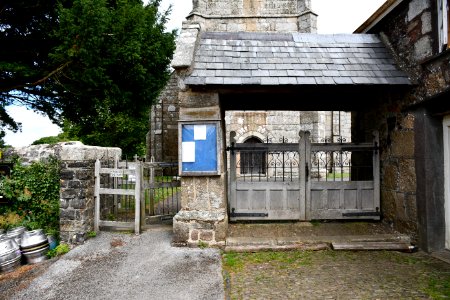 Churchyard Lych Gate Adjoining North Side Of Church Cottage