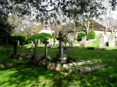 Churchyard at St Margaret's Church, Rottingdean (February 2011) (General view Looking Northeast) (1)