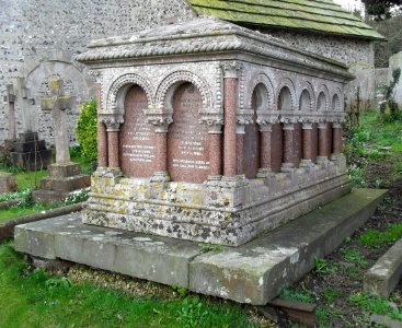 Churchyard at St Wulfran's Church, Ovingdean (February 2011) (Jex-Blake Family Tomb) (1)