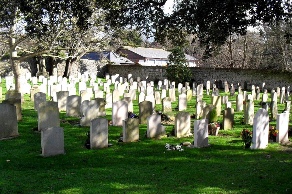 Churchyard at St Margaret's Church, Rottingdean (February 2011) (Walled Area on Southeast Side) (1)