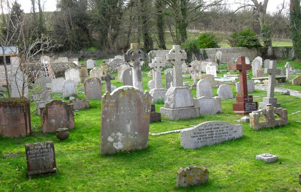 Churchyard at St Wulfran's Church, Ovingdean - General View towards Northwest