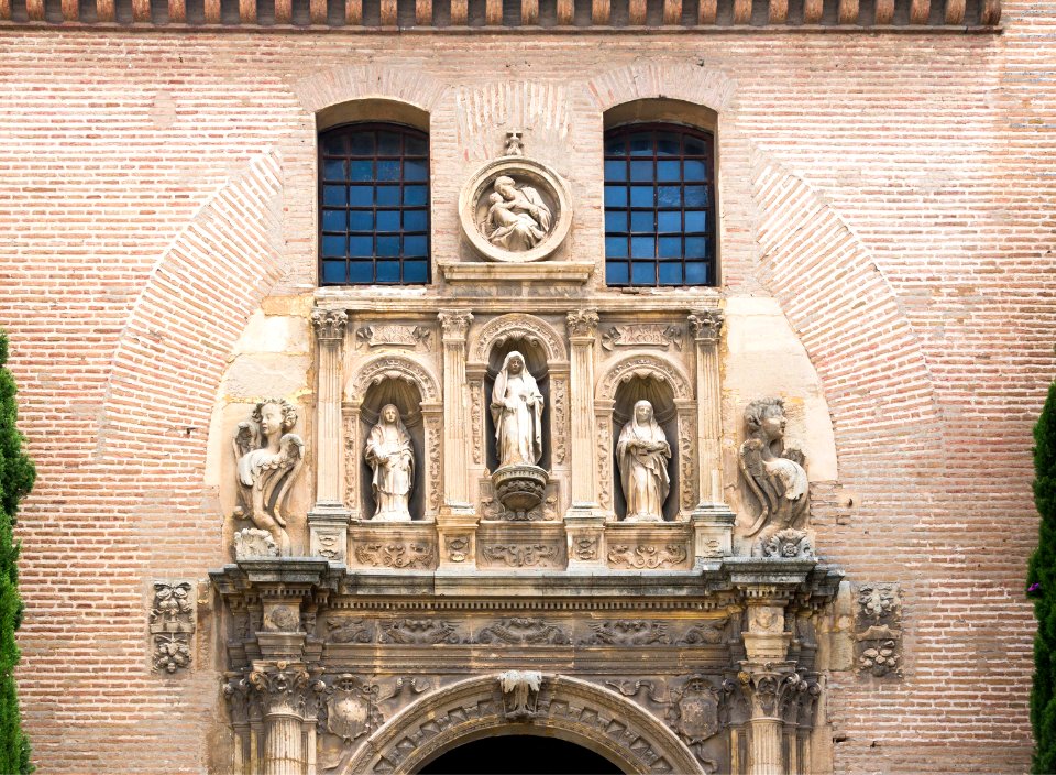 Church Santa Ana San Gil detail facade Granada Spain