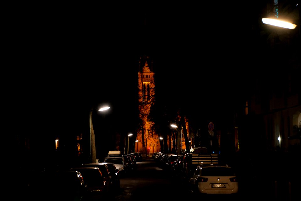 Church Zum Guten Hirten at night 2021-01-08 03