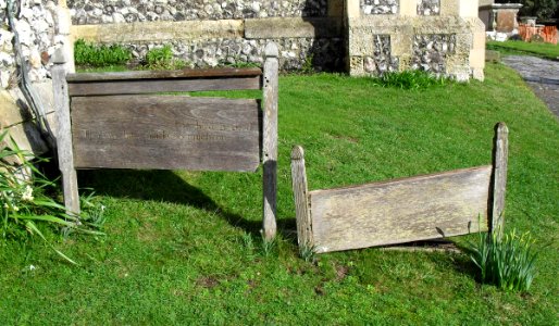 Churchyard at St Margaret's Church, Rottingdean (February 2011) (Wooden Grave Markers) (2)