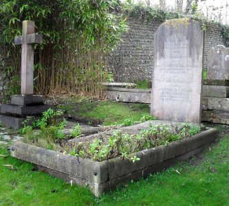 Churchyard at St Wulfran's Church, Ovingdean (February 2011) (Cowley Family Tomb)