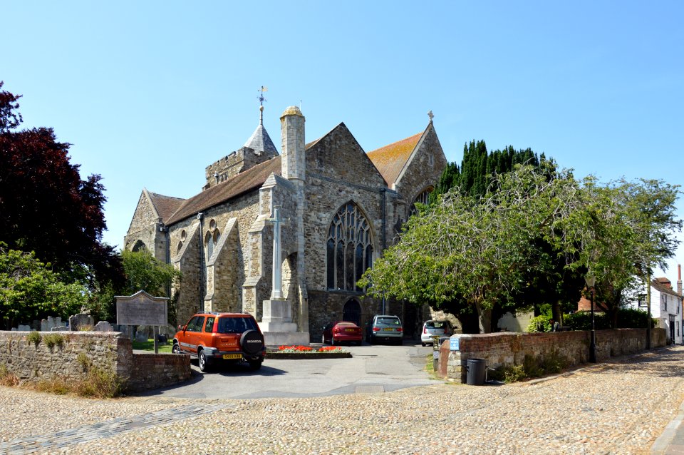 Churchyard of St Mary's Church, Rye (east corner)