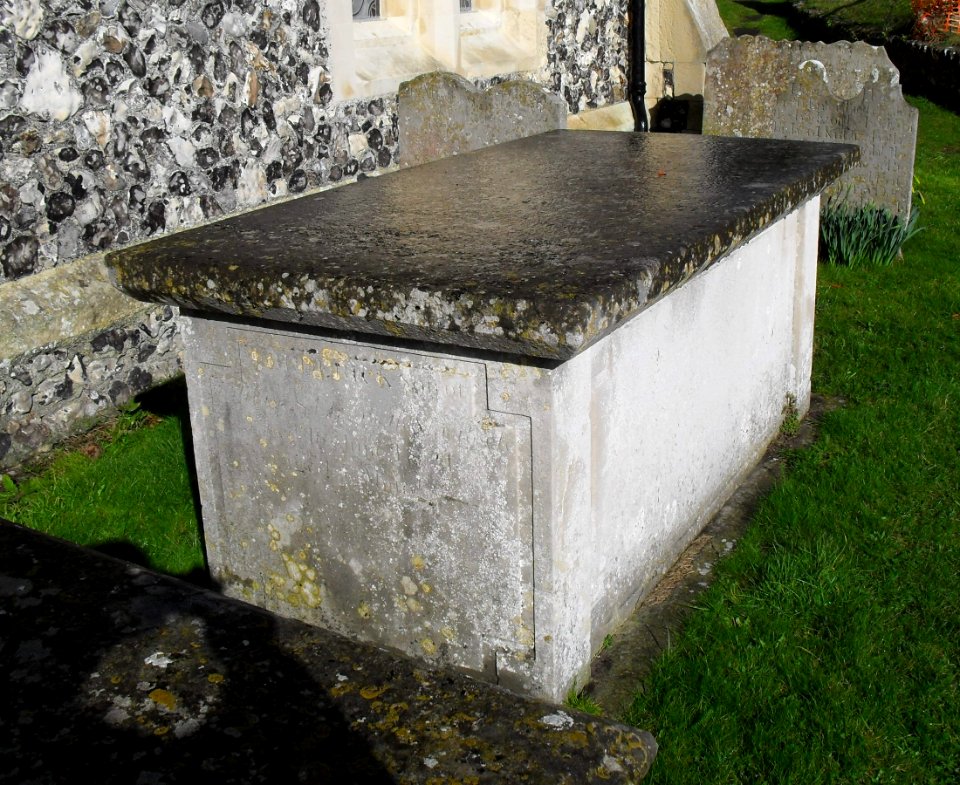 Churchyard at St Margaret's Church, Rottingdean (February 2011) (Table Tomb on South Side)