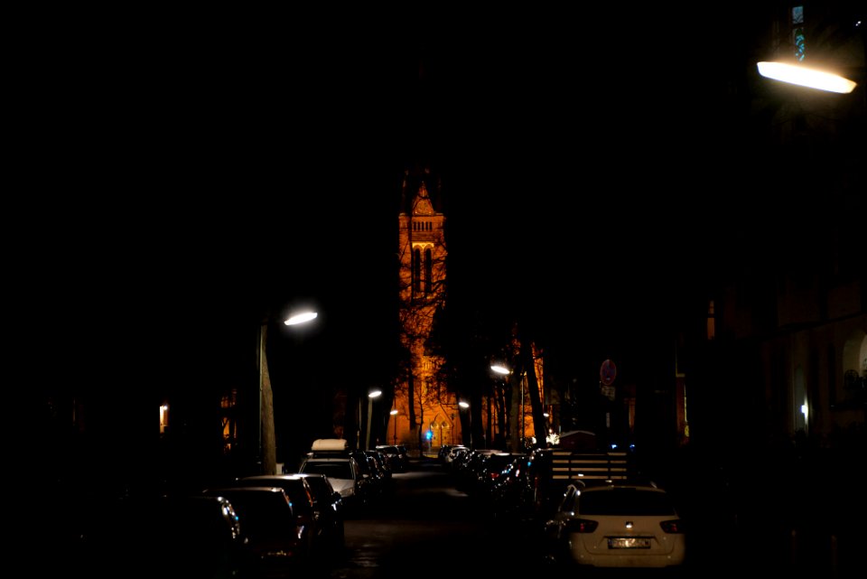 Church Zum Guten Hirten at night 2021-01-08 02