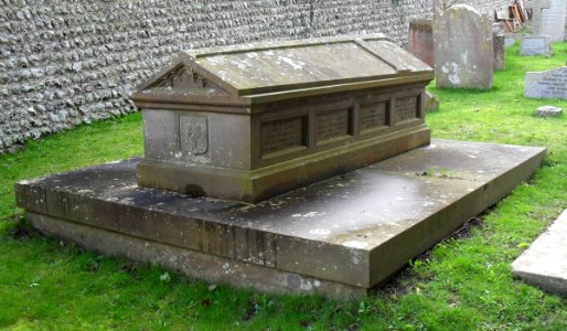 Churchyard at St Wulfran's Church, Ovingdean (February 2011) (Kemp Family Tomb)