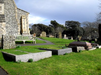 Churchyard at St Margaret's Church, Rottingdean (February 2011) (General view Looking Southeast) (1)
