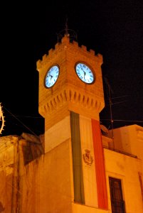 Cianciana Clock Tower at night